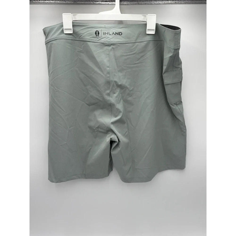 Bearded Goat Men's Hybrid Board Shorts Size 38 Gray Stretch Surf Swim Casua‎